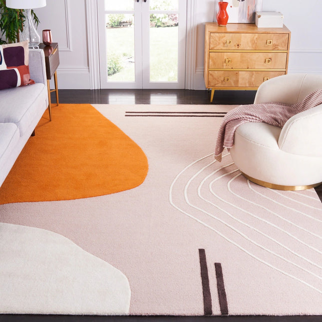 Handmade Rodeo Drive Vutka Wool Rug – Mid-Century Modern Style