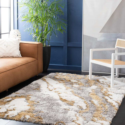 Horizon Shag Mukades Abstract Rug 2.5-Inch Thick Plush Soft Area Carpet