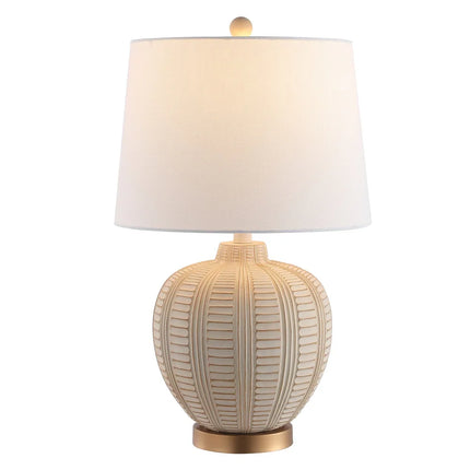 Marrla Table Lamp 23.5" USB Charging Port Modern Bedside Desk Lamp Light