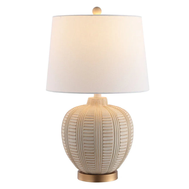 Marrla Table Lamp 23.5" USB Charging Port Modern Bedside Desk Lamp Light