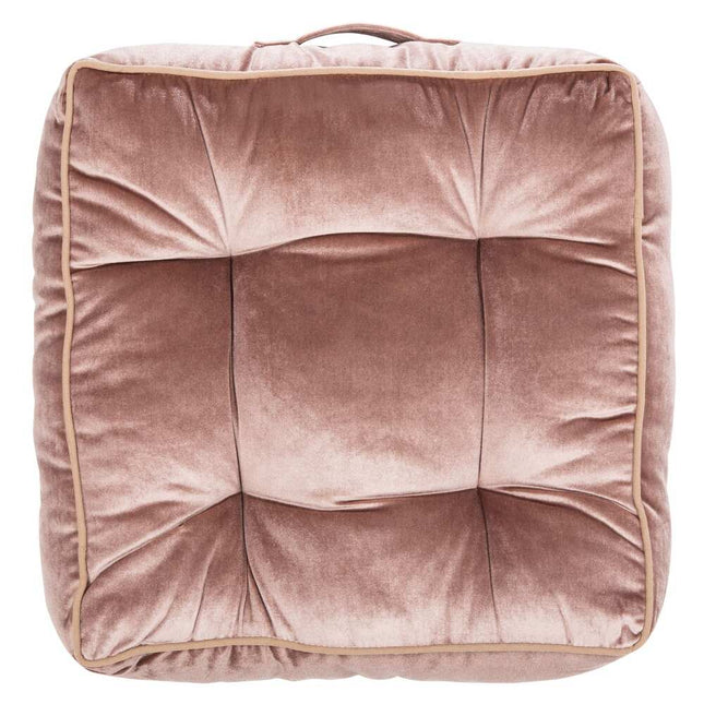 Primrose Light Purple Velvet Throw Pillow 22x22 Inch Tufted Square Decorative Cushion