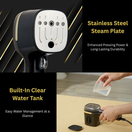 Compact HS-15 Quicksteam Garment Steamer for Travel and Home Use