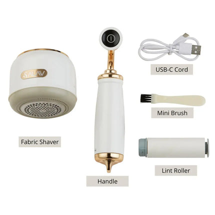 Retro Edition Rechargeable Fabric Shaver and Lint Roller 6 Blade System