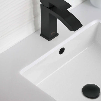 20x15 Inch Porcelain Undermount Vanity Sink Rectangular with Overflow