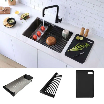 A-918KIT Workstation Kitchen Accessories Set with Cutting Board and Rack