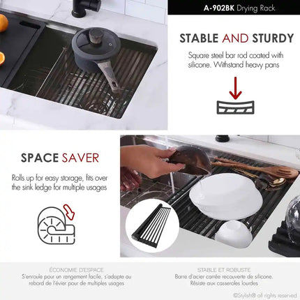 A-918KIT Workstation Kitchen Accessories Set with Cutting Board and Rack
