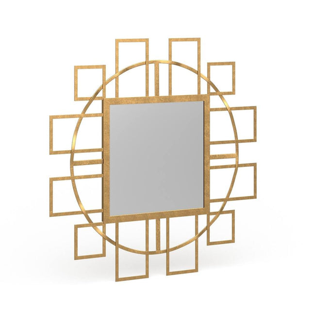 Matrix Gold 35-Inch Decorative Wall Mirror for Modern Home Decor