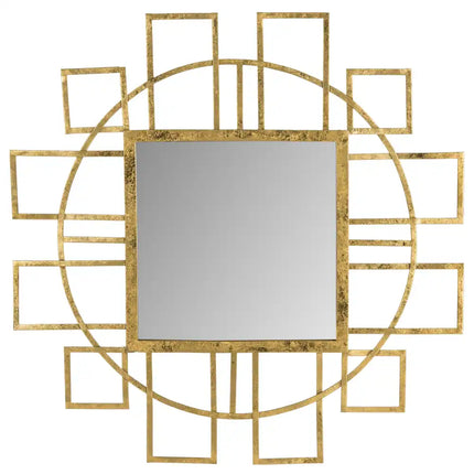 Matrix Gold 35-Inch Decorative Wall Mirror for Modern Home Decor