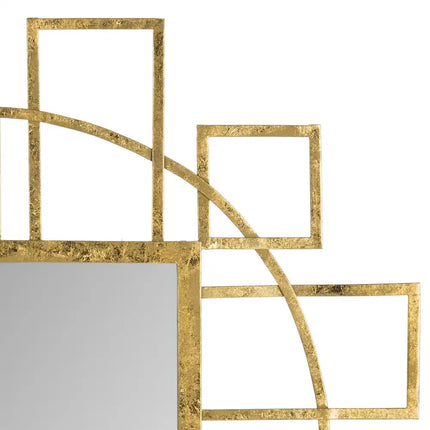 Matrix Gold 35-Inch Decorative Wall Mirror for Modern Home Decor