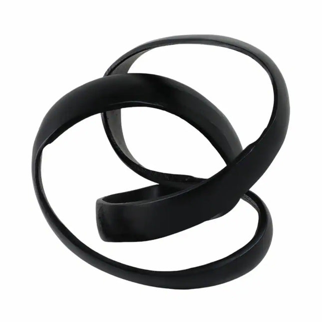11" Aluminum Knot Sculptural Decor – Contemporary Metal Accent