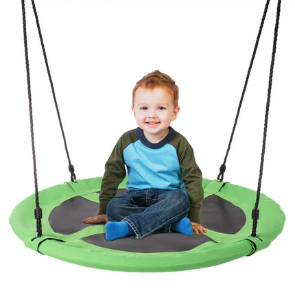 Saucer Swing – 40" Diameter Round Disc with Adjustable Rope for Trees/Sets