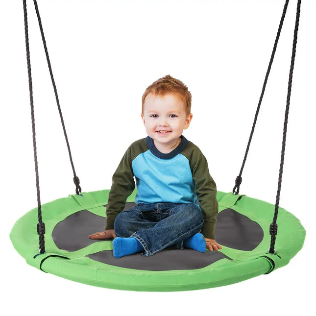 Saucer Swing – 40" Diameter Round Disc with Adjustable Rope for Trees/Sets