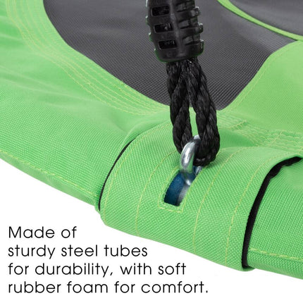 Saucer Swing – 40" Diameter Round Disc with Adjustable Rope for Trees/Sets