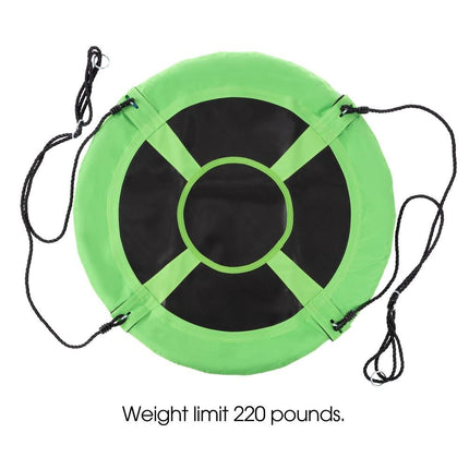 Saucer Swing – 40" Diameter Round Disc with Adjustable Rope for Trees/Sets