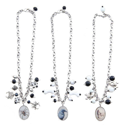 3-Pack Scary Choker Necklaces, Gothic Halloween Costume Jewelry, A/3 Set
