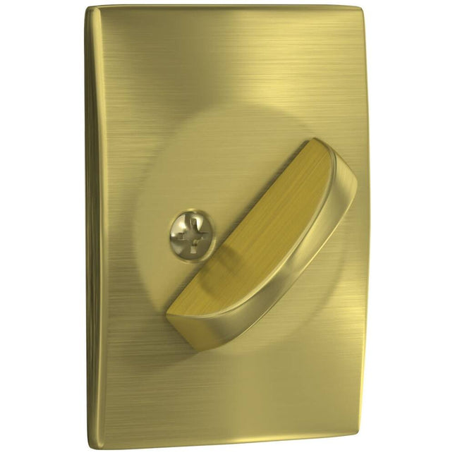 Decorative Keyed Entry Deadbolt Lock, Satin Brass, Grade 1