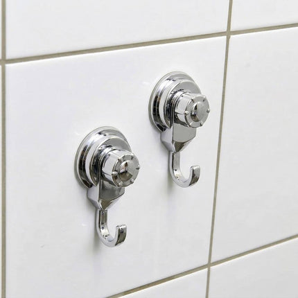 2-Pack Strong Suction Cup Hooks – Waterproof Shower Hooks