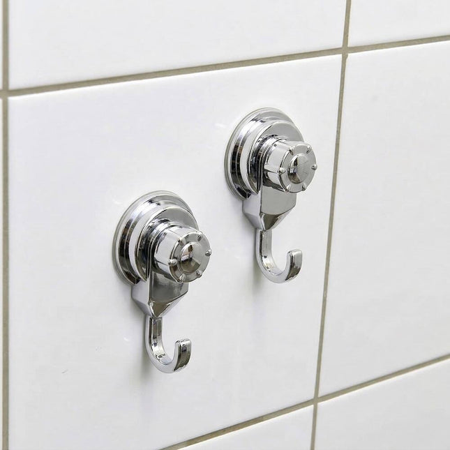 2-Pack Strong Suction Cup Hooks – Waterproof Shower Hooks