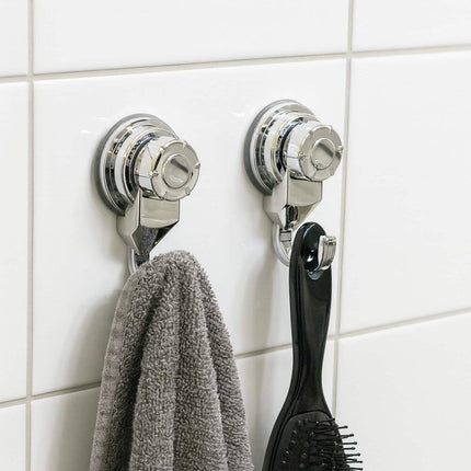 2-Pack Strong Suction Cup Hooks – Waterproof Shower Hooks