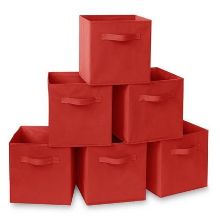 6-Piece 11" Collapsible Fabric Storage Cubes – Home Organizer Bins