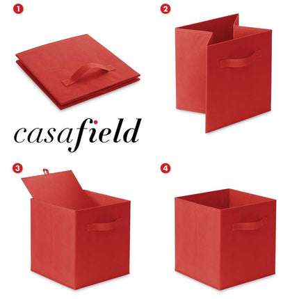 6-Piece 11" Collapsible Fabric Storage Cubes – Home Organizer Bins