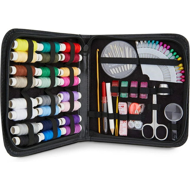 Portable Multicolor Sewing Kit with Needles, Threads & Repair Tools