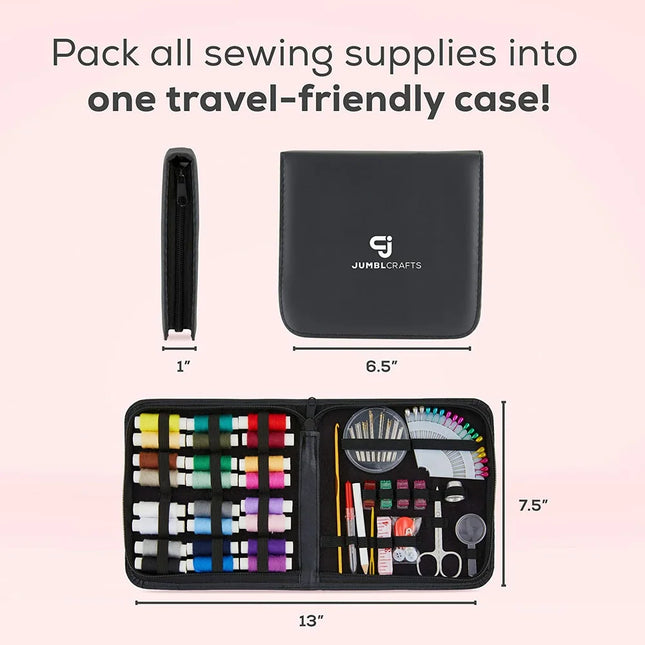 Portable Multicolor Sewing Kit with Needles, Threads & Repair Tools