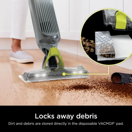 VACMOP Pro Cordless Hard Floor Vacuum Mop – Disposable Pad Cleaning System