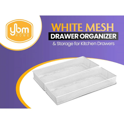 2-Pack Silver Mesh Drawer & Shelf Organizer Bins – 6x12x2, Office & School