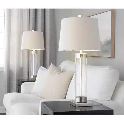 Nissen 30 Inch Glass Table Lamp Set of 2 Decorative Bedside Lighting