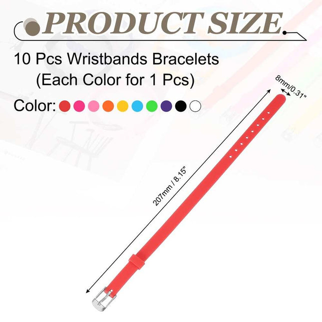 Slide Bracelet Wristband, Adjustable Silicone ID Bracelet for Men, Comfortable Fit