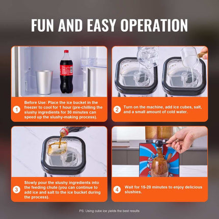 Home Slushy Machine – 34oz Margarita & Smoothie Frozen Drink Maker