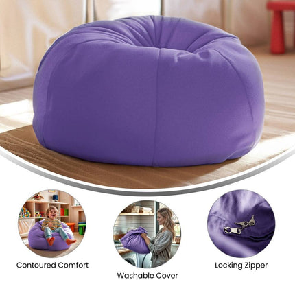 Small Refillable Bean Bag Chair for Kids Teens Bedroom Lounge Seating