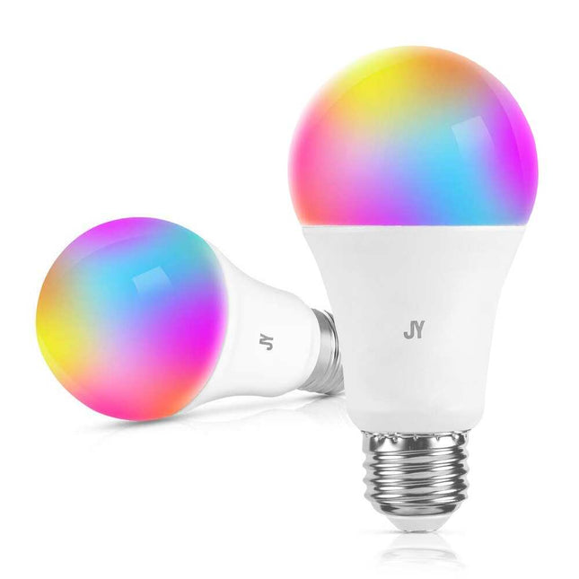 Smart A19 Dimmable Color Changing LED Light Bulbs, 2-Pack, No Hub Required