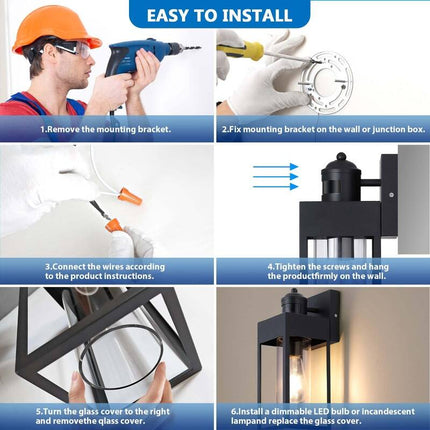 Smart Motion-Sensor Wall Lights – Outdoor Security & Convenience