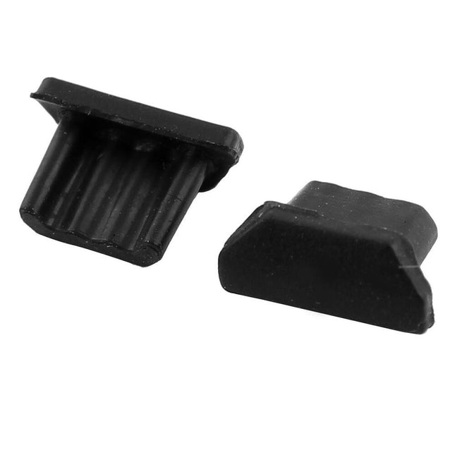 20 PCS Micro USB Port Dust Plug Caps, Rubber Protective Cover, Black