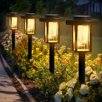 Solar Pathway Lights IP65 Waterproof Outdoor Garden Warm White LED