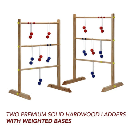 Solid Wood Ladder Toss Game Set Outdoor Family Lawn Party Game