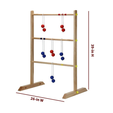 Solid Wood Ladder Toss Game Set Outdoor Family Lawn Party Game