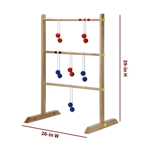 Solid Wood Ladder Toss Game Set Outdoor Family Lawn Party Game