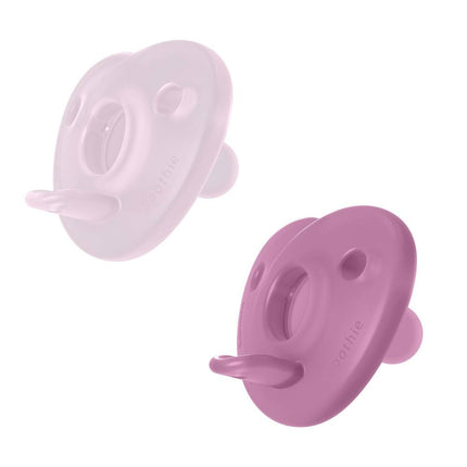 2-Pack Soothie Heart Pacifiers – Pink, For 3 to 18 Month Babies