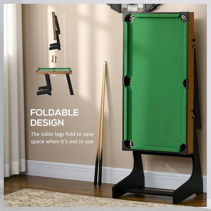 38" Foldable Mini Billiards Tabletop Pool Game Set for Family Game Room Fun