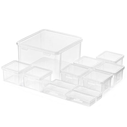 12-Piece Sewing & Craft Storage Organizer Set with Lids, 8.3" x 8.4" x 5.1"