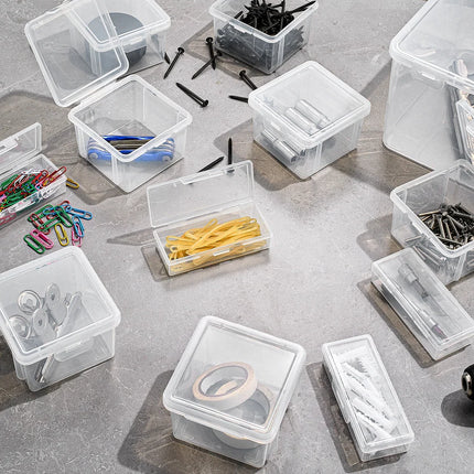 12-Piece Sewing & Craft Storage Organizer Set with Lids, 8.3" x 8.4" x 5.1"