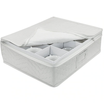5-Piece Dinnerware Storage Set – Service for 12, Beige Protective Case