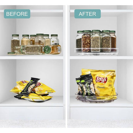 9" Lazy Susan 4-Pack – 360° Rotating Organizer for Kitchen, Bathroom, Table