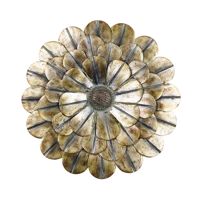 23 in H Flower Outdoor Metal Wall Decor Garden Wall Art Hanging Sculpture