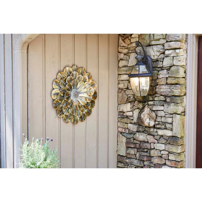 23 in H Flower Outdoor Metal Wall Decor Garden Wall Art Hanging Sculpture