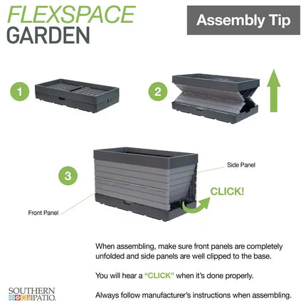 FlexSpace Modular Planter Garden Gray Expandable Outdoor Indoor Plant System