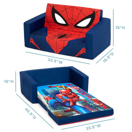 Spider-Man Cozee Flip-Out Sofa 2-in-1 Convertible Kids Sofa Lounger